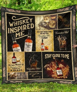 Canadian Club Whiskey Inspired Me Gift Idea Quilt Bedding Set Bedroom Decor, Gifts for Family