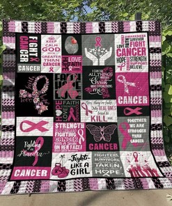 Cancer Quilt Bedding Set with Custom Name, Personalized Gifts for Bedroom Decor