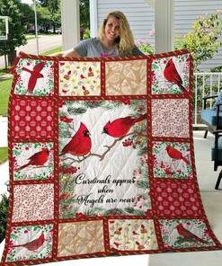 Cardinal Appear When Angels Are Near Quilt Bedding Set Blanket