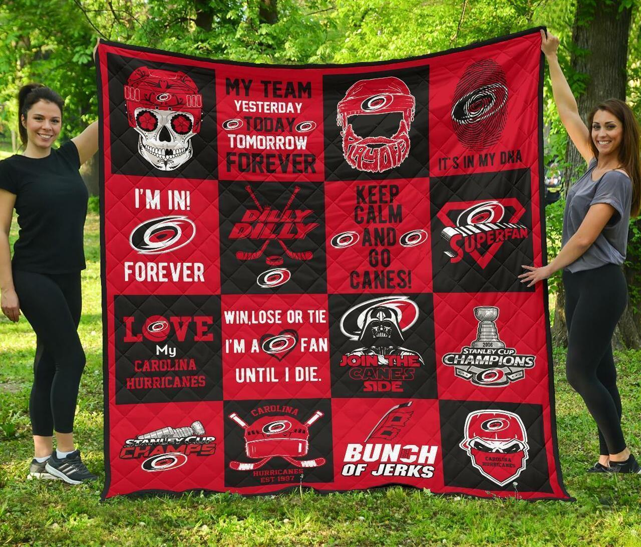 Carolina Hurricanes Quilt Bedding Set for Home Decoration and Gifts for Fans