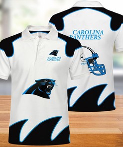 Carolina Panthers Polo Shirts White