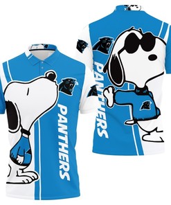 Carolina Panthers Snoopy Lover 3D Printed Polo Shirt