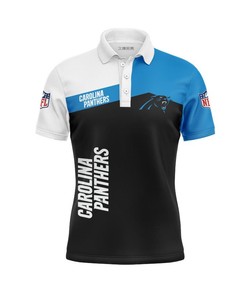 Carolina Panthers Women's Button Up Polo Shirt