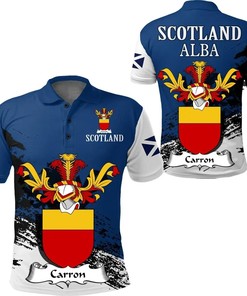 Carron Scottish Family Crest Scotland Special Polo Shirt - Golf Shirt
