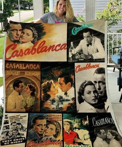 Casablanca Fleece Blanket Quilt Bedding Set Great for Bedroom Decor and Family Gifts