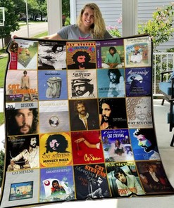 Cat Stevens Quilt Bedding Set with Name Personalization, Suitable for Home Decor and Picnic, Gifts for Family