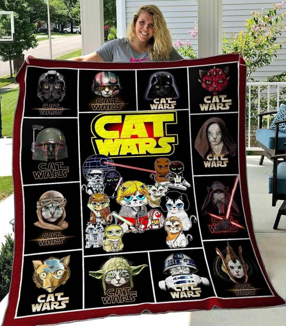 Cat Wars 1 Custom Quilt Blanket Bedding Set for Bedroom Decoration and Gifts for Fans