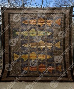 Catch the Fish Personalized Quilt Blanket Bedding Set for Home Decoration and Family Gifts
