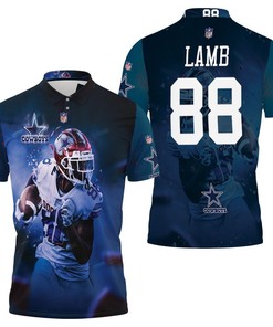 Ceedee Lamb 88 Dallas Cowboys Oklahoma Sooners 3D Polo Shirt