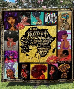 Celebrate Melanin with Queen Blanket Quilt Bedding Set, Great for Bedroom Decor and Family Gifts