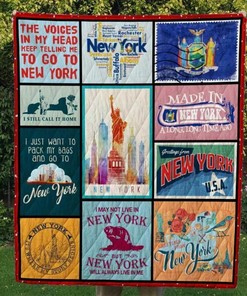 Celebrate New York with Ver1 Blanket Quilt Bedding Set, Perfect for Bedroom Decor and Family Gifts