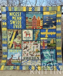 Celebrate Your Love for Sweden with I Love Sweden Blanket Quilt Bedding Set, Gifts for Family