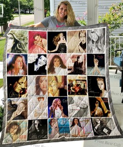 Celine Dion Personalized Quilt Blanket Bedding Set for Home Decoration and Gifts for Fans