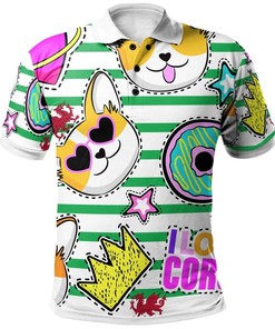 Celtic Polo Shirts - Wales Corgi so cute