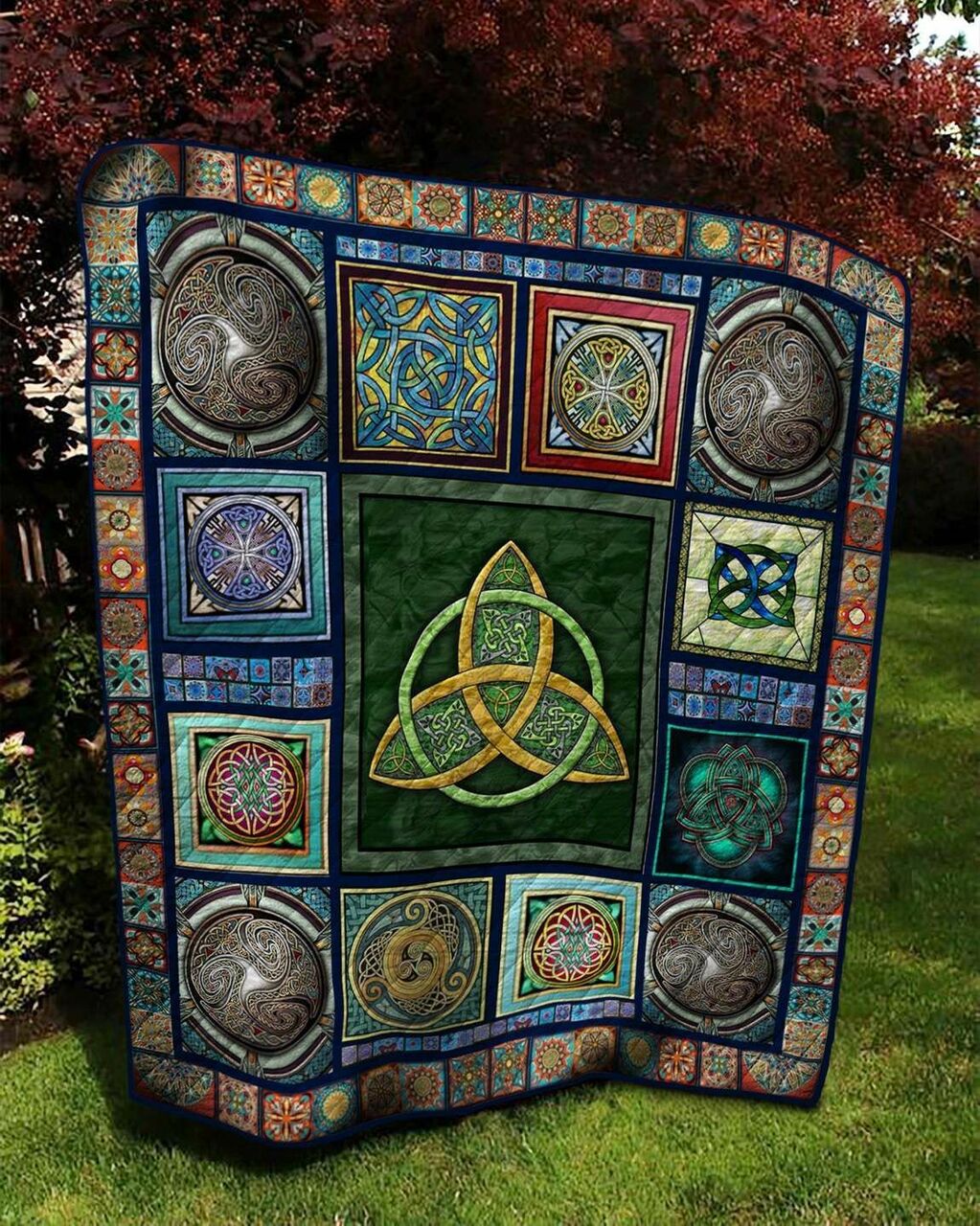 Celtic Quilt Bedding Set Bedroom Decor, Gifts for Family