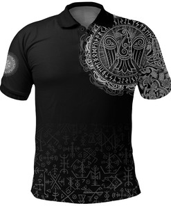 Celtic Raven Tattoo Viking Polo Shirt