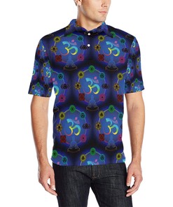 Chakra Zen Yoga Om Men Polo Shirt