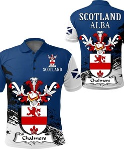 Chalmers Scottish Family Crest Scotland Special Polo Shirt - Golf Shirt