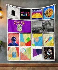 Chance The Rapper Album Covers Quilt Bedding Set Blanket Bedroom Decor, Gifts for Family