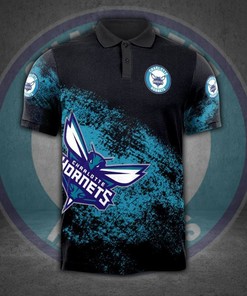 Charlotte Hornets 3D Polo Shirt