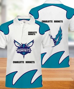 Charlotte Hornets Button Up Polo Shirt