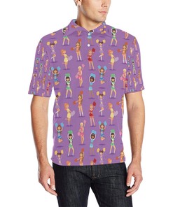 Cheerleader Pattern Print Design 02 Men Polo Shirt