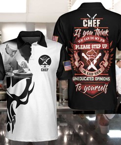 Chef Proud Skull Unisex Short Sleeve Polo Shirt #H