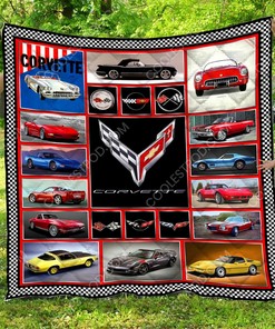 Chevrolet Corvette Personalized Quilt Blanket Bedding Set for Home Decoration and Family Gifts