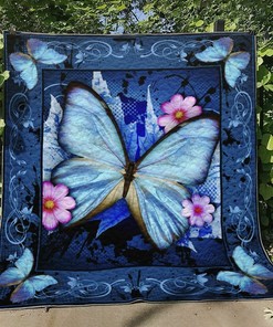 Chic Butterfly D010705 Quilt Bedding Set Blanket - Great for Bedroom Decor and Family Gifts