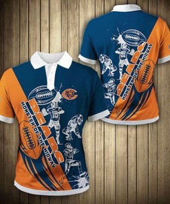 Chicago Bears Casual 3D Polo Shirt