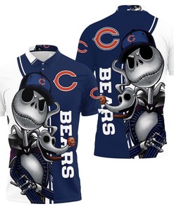 Chicago Bears Jack Skellington And Zero Polo Shirt