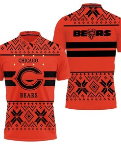 Chicago Bears Light Up Ugly Jersey 3D Polo Shirt