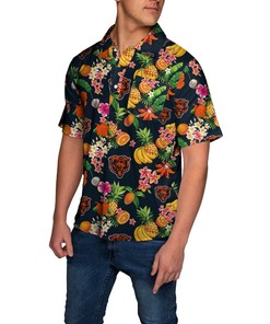 Chicago Bears Nfl Fruit Flair Mens Short Sleeve Polo Shirt 3D All Over Print Shirt3888