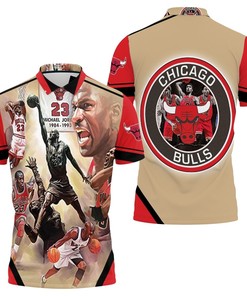 Chicago Bulls Legend Michael Jordan 23 1984-1993 Polo Shirt