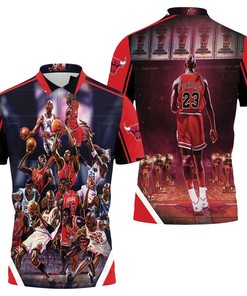 Chicago Bulls Legendary Player Michael Jordan 23 Polo Shirt