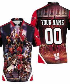 Chicago Bulls Michael Jordan And Legends Personalized Polo Shirt
