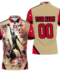 Chicago Bulls Michael Jordan Legend 23 Slam Dunk Personalized Polo Shirt