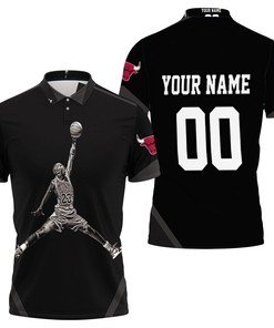 Chicago Bulls Michael Jordan Legend Air Slam Dunk Personalized Polo Shirt