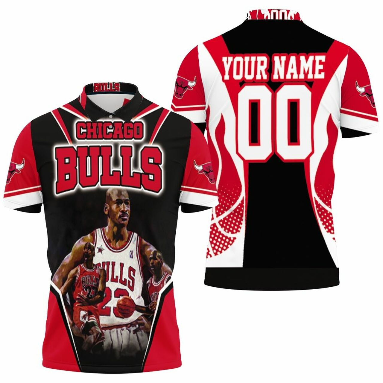 Chicago Bulls Michael Jordan Legendary Personalized Polo Shirt