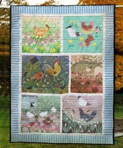 Chicken Life Quilt Blanket Bedding Set with Customizable Name, Ideal for Home Decoration and Family Gifts