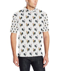 Chicken Pattern Print Design 02 Men Polo Shirt