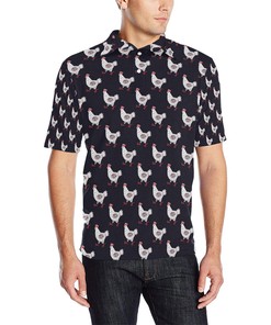 Chicken Pattern Print Design 03 Men Polo Shirt