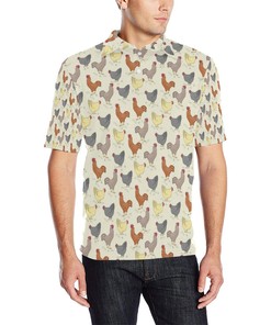 Chicken Pattern Print Design 05 Men Polo Shirt