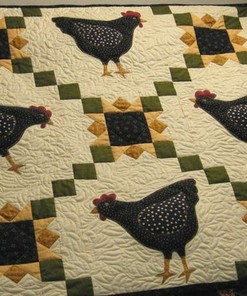 Chicken Quilt Bedding Set: Add Your Own Quote for a Unique Touch