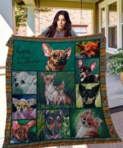 Chihuahua 10 Blanket Quilt Bedding Set - Great for Bedroom Decor and Family Gifts