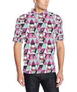 Chihuahua Cute Triangle Pattern Men Polo Shirt