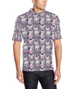 Chihuahua Happy Pattern Men Polo Shirt