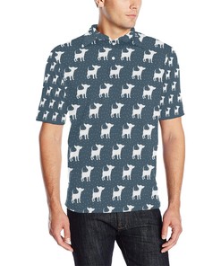 Chihuahua Pattern Print Design 03 Men Polo Shirt