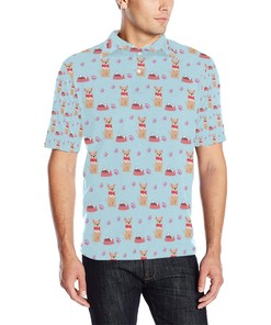 Chihuahua Pattern Print Design 05 Men Polo Shirt