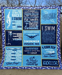 Chlorine Is My Perfume Yellow Lines Quilt Bedding Set Blanket Bedroom Decor, Gifts for Family